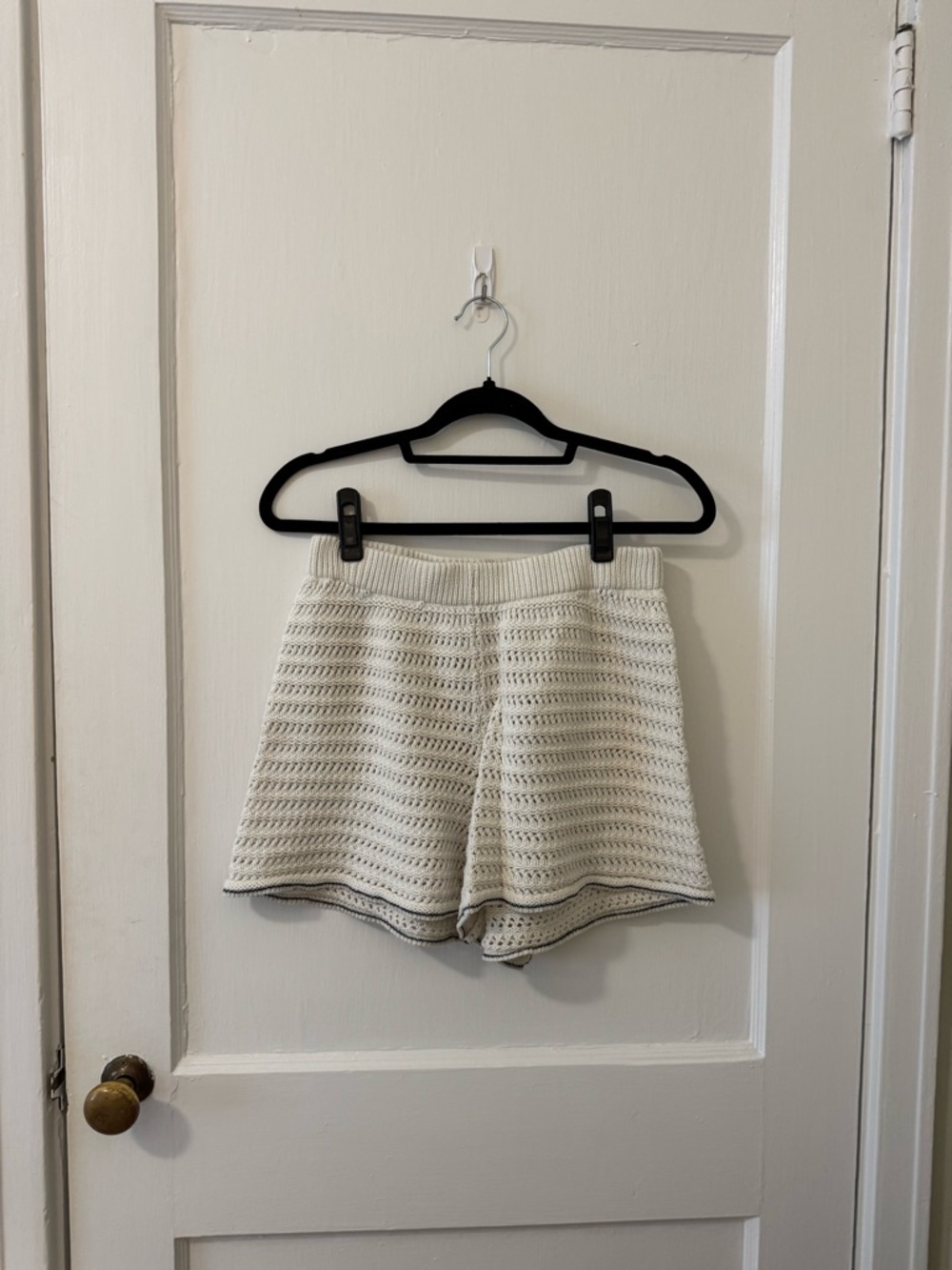 wild fable Cream Crochet High-Waist Knit Shorts